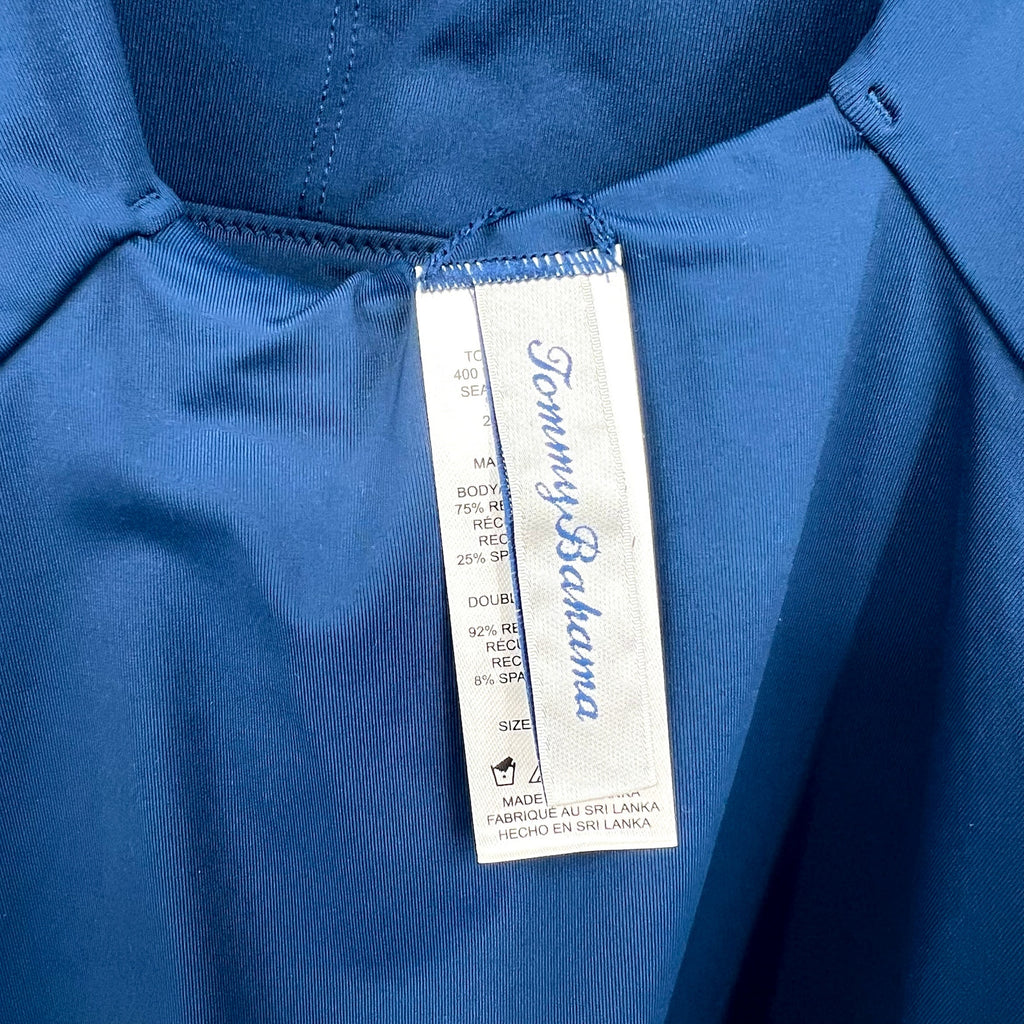 TOMMY BAHAMA Palm Modern One-Piece Swimsuit SIZE 8 Midnight Blue OTS NWT