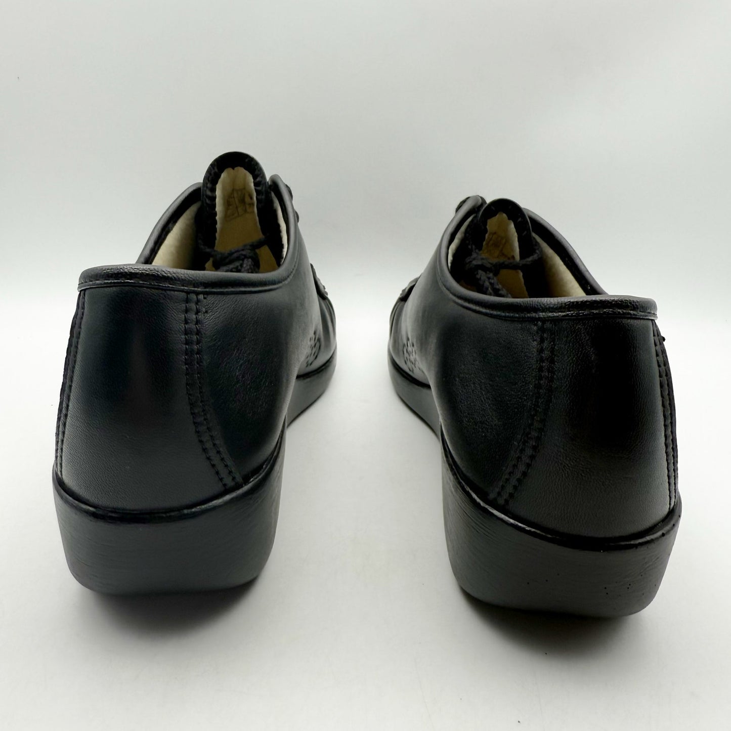 SAS Womens Bounce Lace Up Moc Shoes US 9.5 M Black Leather NWOB