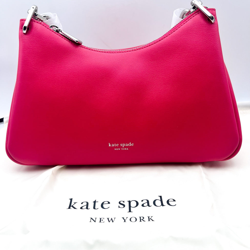 KATE SPADE Grace Chain Shoulder Bag Pink Rosehip Fine Grain Leather NWT