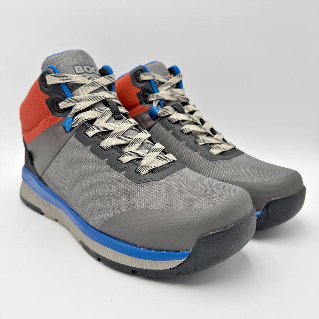 Bogs Mens Slate Mid Work Boots Size 8 EU 41 Grey Blue Composite Toe NIB