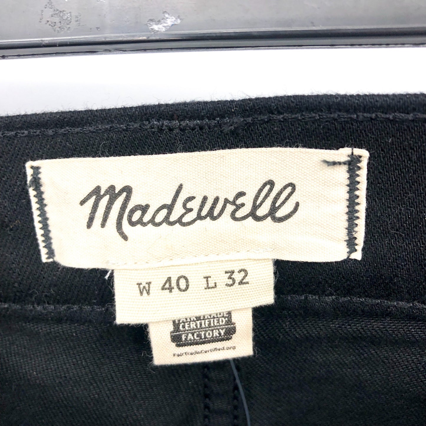 MADEWELL Men's Slim Jeans 40x32 Black Bainhart Wash ND479 COOLMAX® Denim NWT