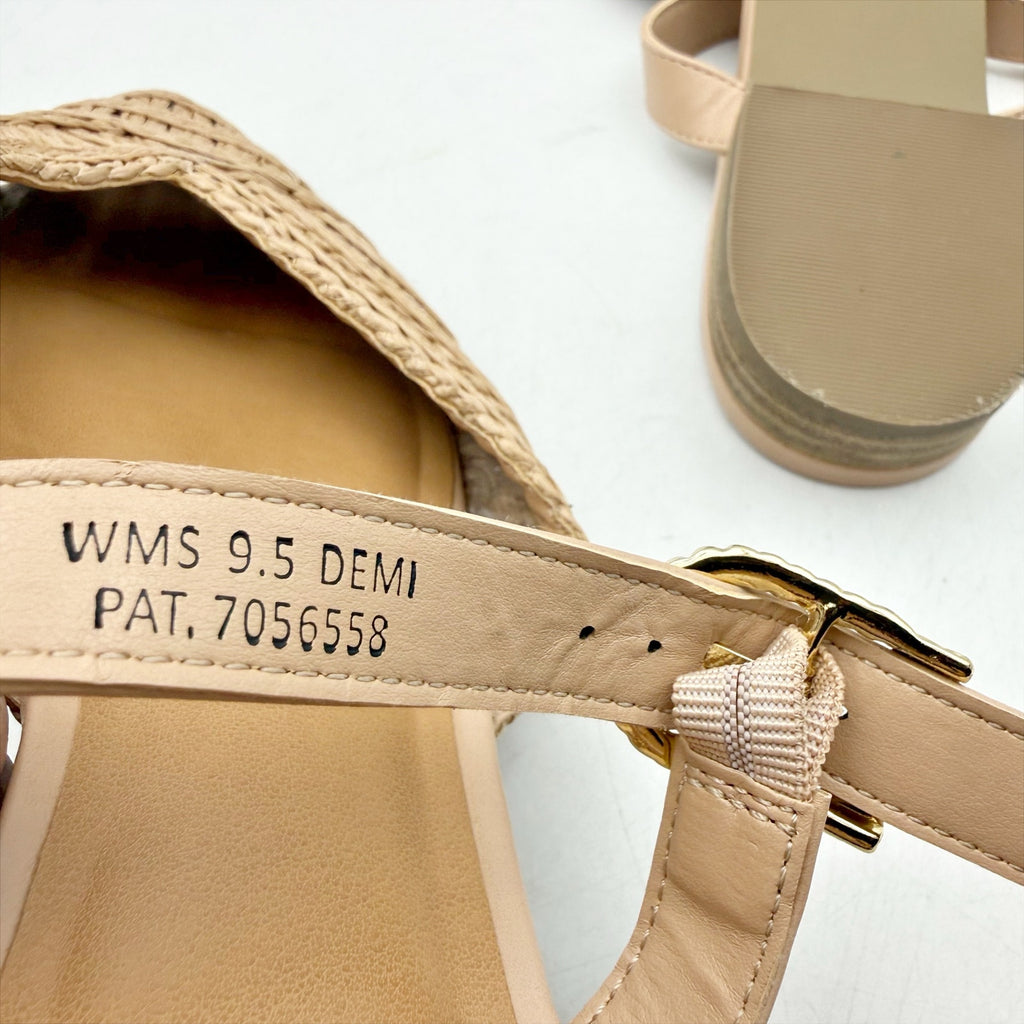 Dolce Vita Womens Domain Flat Mule US 9.5 Tan Natural Raffia Woven NWOB