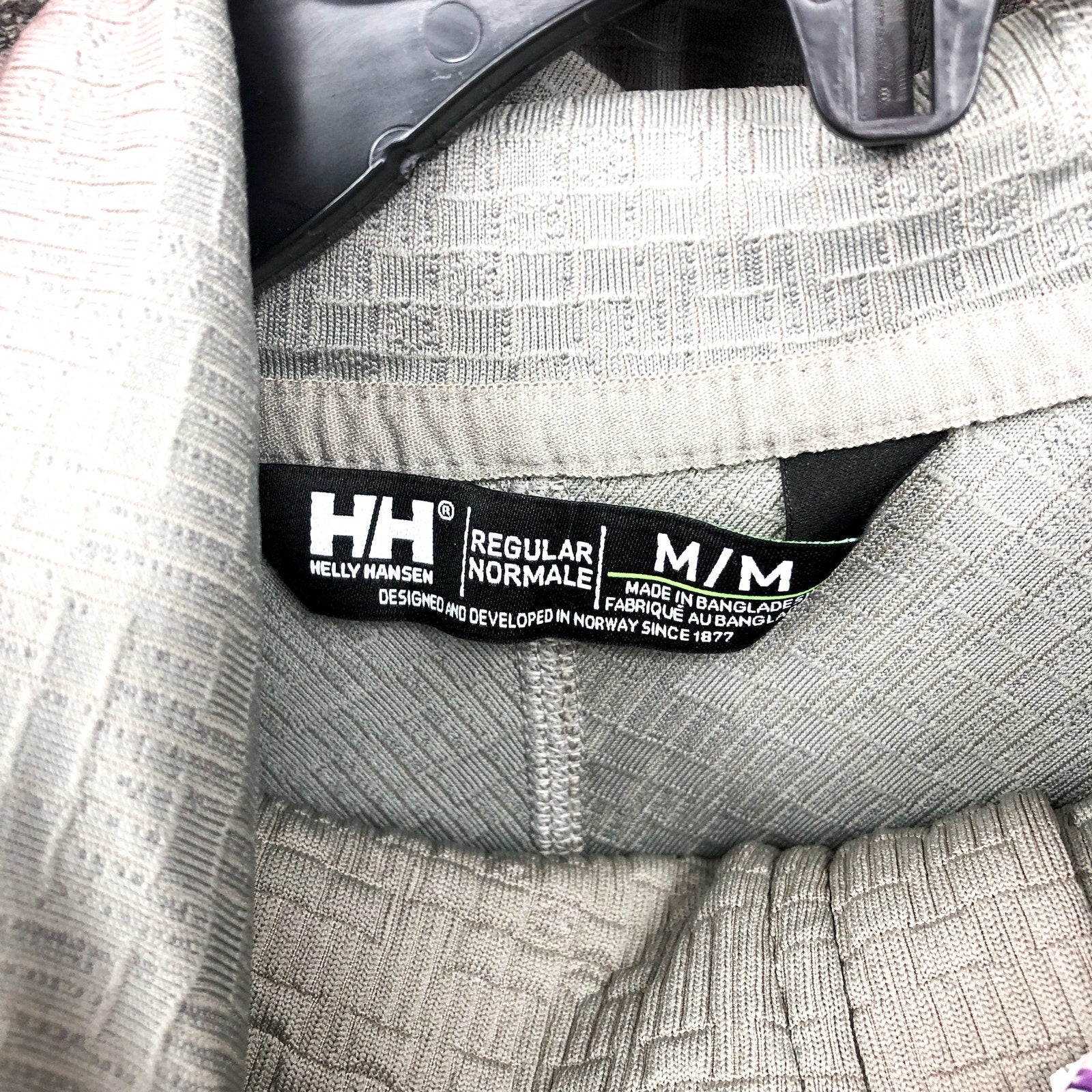 HELLY HANSEN Womens Powderqueen Jacket Medium Grey Terrazzo Midlayer Hood NWT