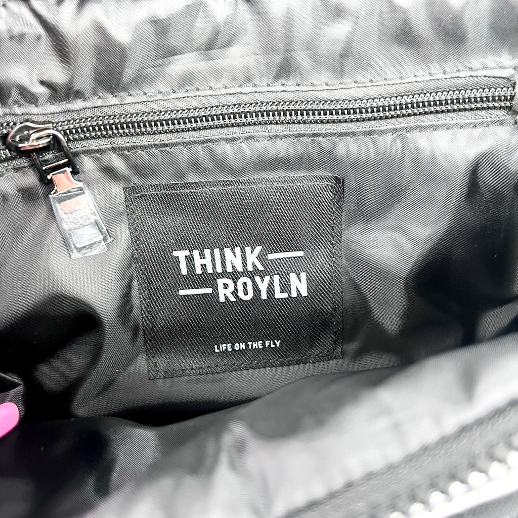 THINK ROYLN Women's Double Down Crossbody Fanny Pack Small Pearl Silver NWT