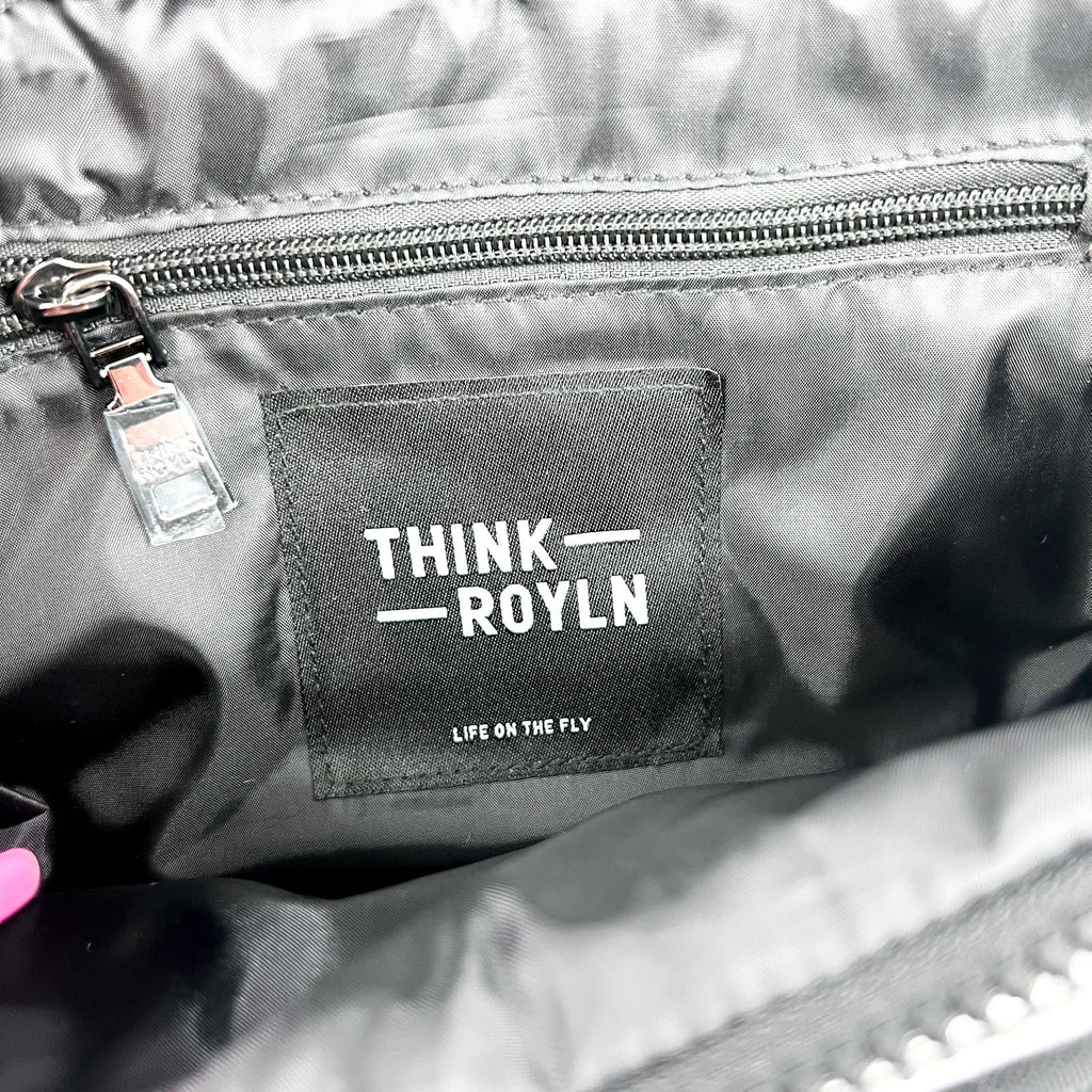 THINK ROYLN Women's Double Down Crossbody Fanny Pack Small Pearl Silver NWT