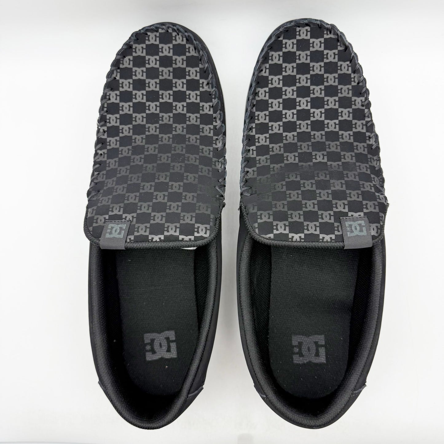 DC Mens Villain 2 Slip On Sneakers US 18 EU 55 Black Leather NIB