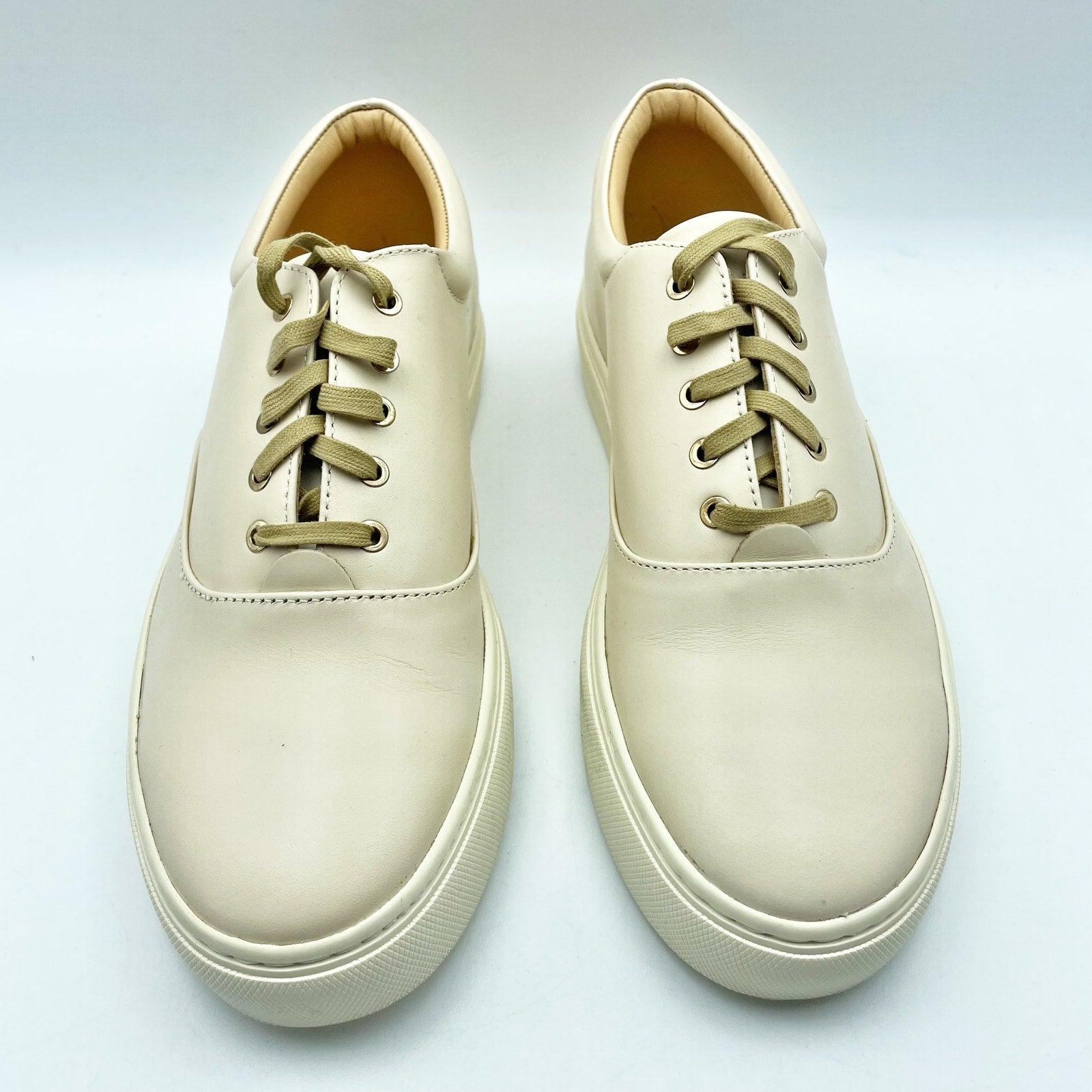 Nisolo Womens Everyday Casual Sneakers Size 10 Tan Cream Leather Waterproof NIB