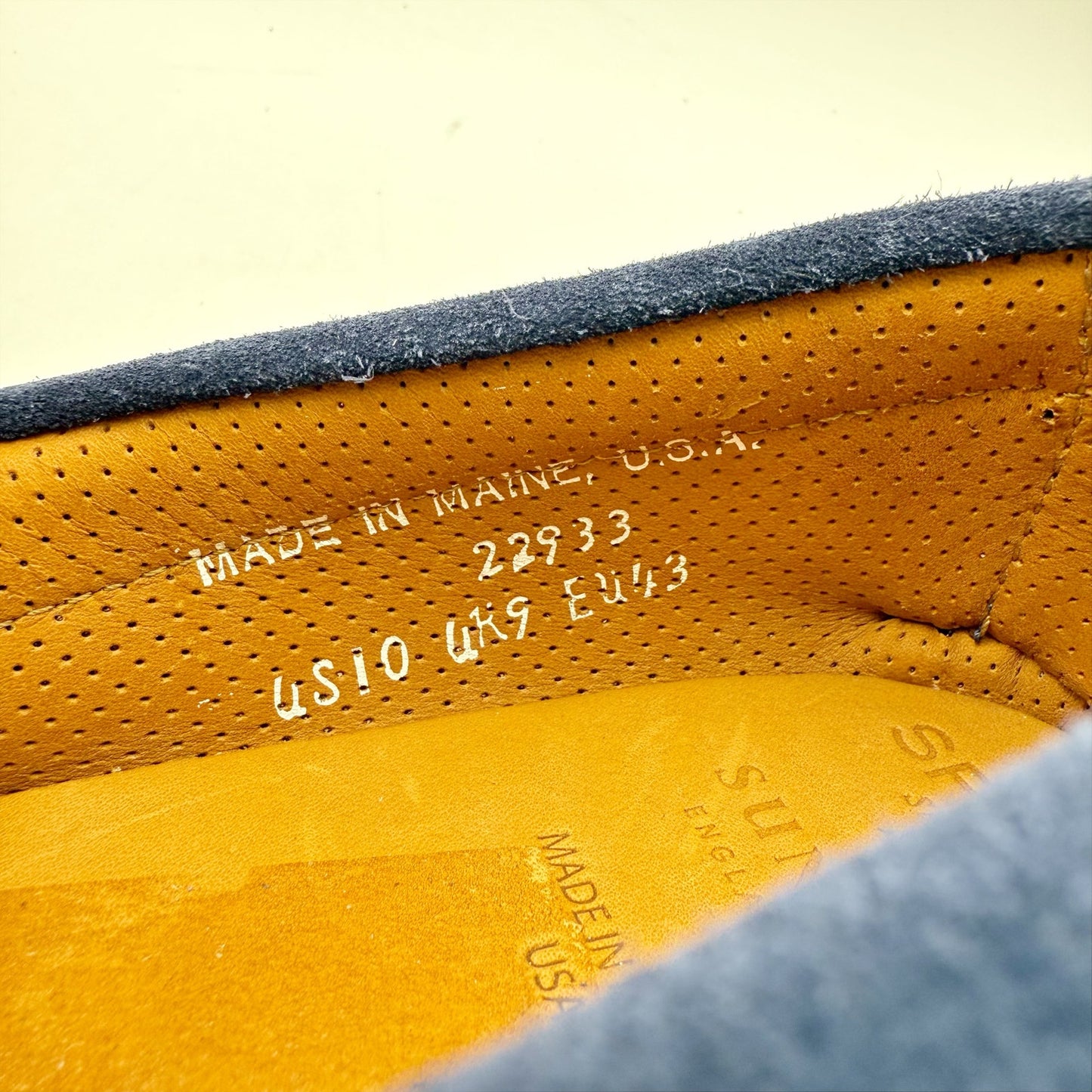 Sperry Mens X Sunspel Authentic Original Boat Shoe US 10 EU 43 Navy Suede NWOB