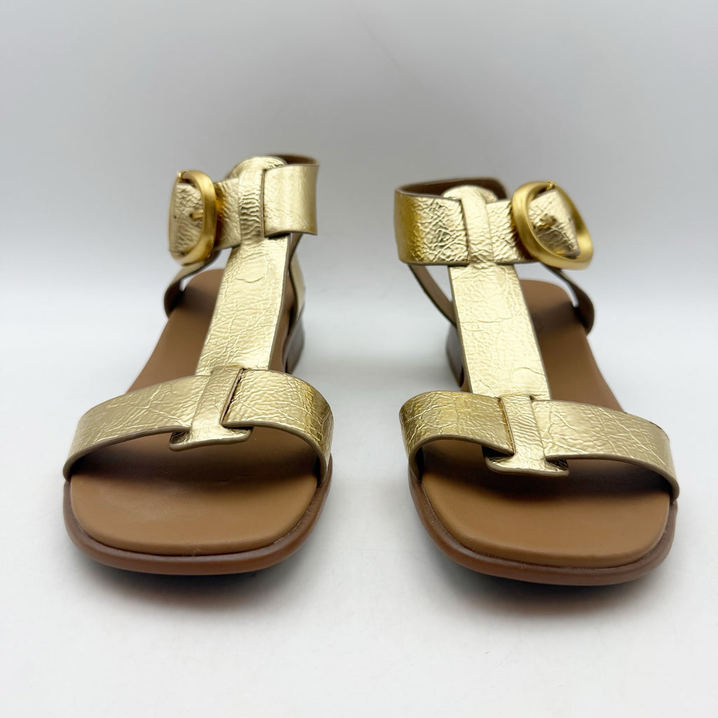 Naturalizer Womens Brandy Sandals US 5 M EU 35 Dark Gold Vegan Leather NWOT