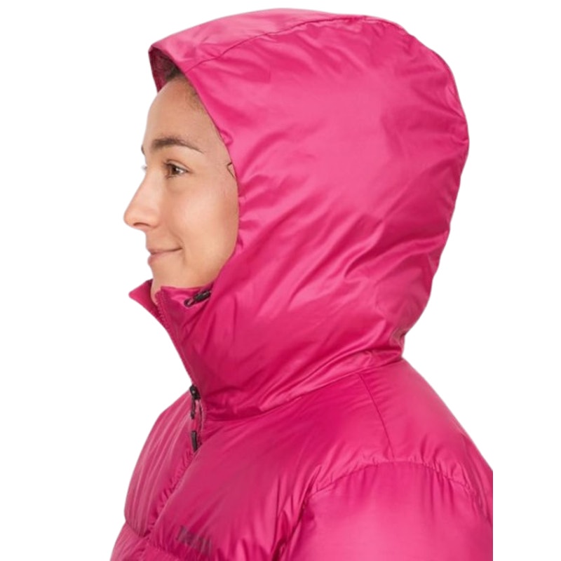 MARMOT Women's Guides Down Hoody Coat XS Pink Bright Fuchsia Puffer NWT