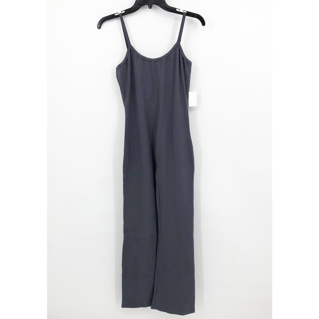 LACAUSA Womens Flow Prana Unitard Medium Charcoal Grey Yoga Tank Low Back NWT