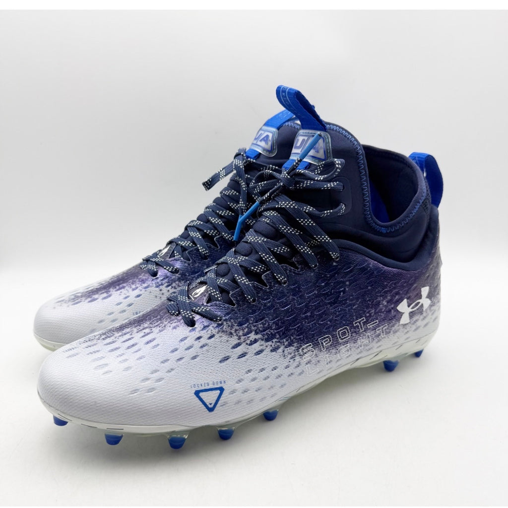 Under Armour Mens Spotlight Lux MC 2.0 Football Cleat Size 10 Navy Blue NWOB
