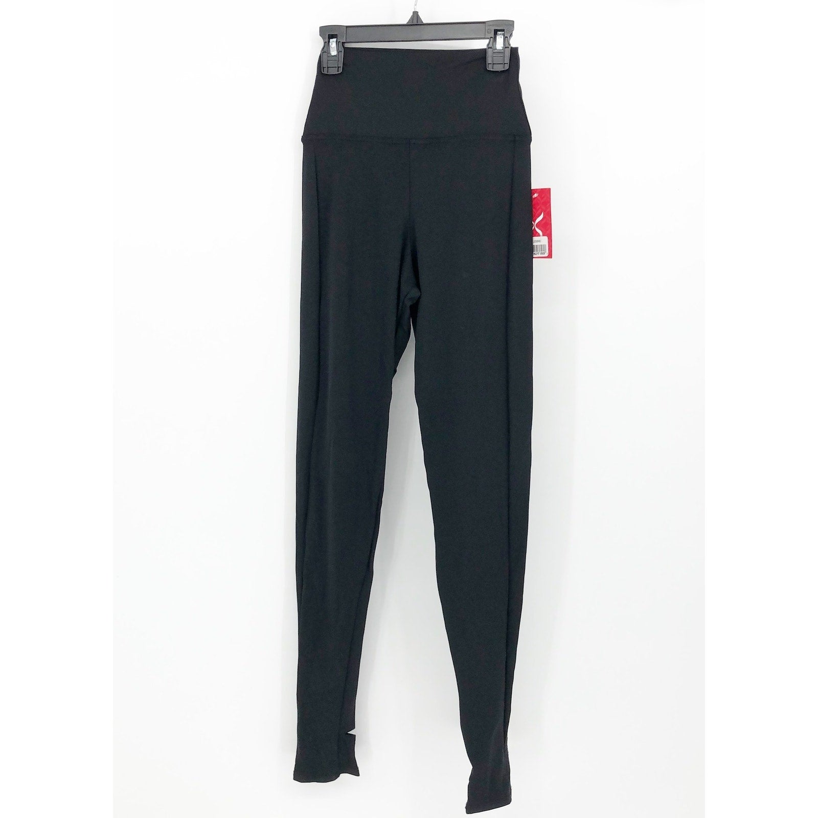 Capezio Womens Stirrup Leggings Small US 4-6 Black High Rise Pull On Stretch NWT