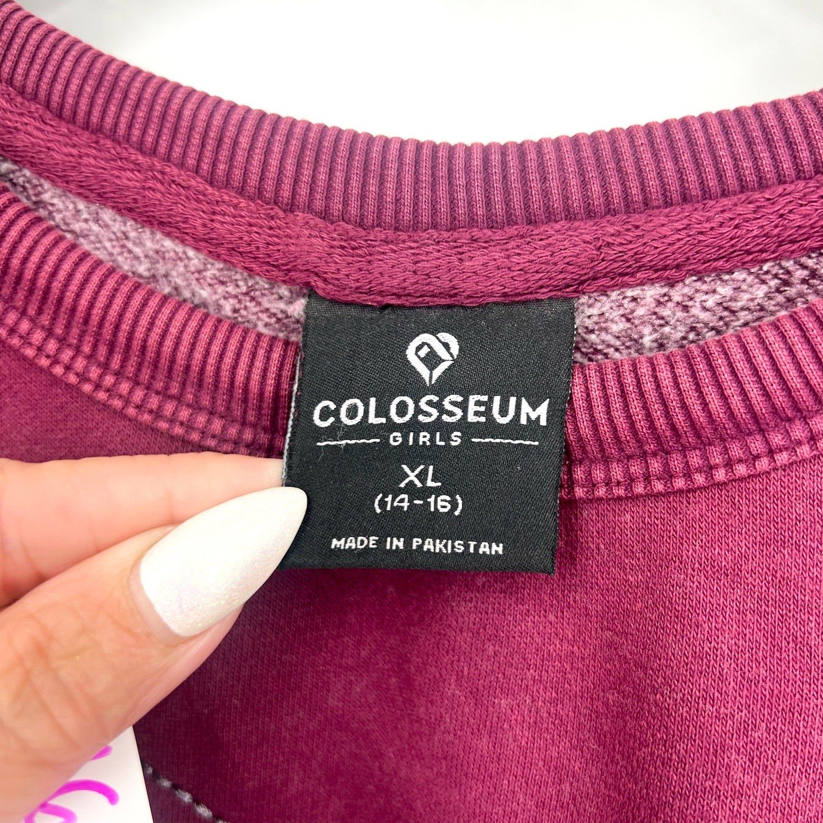 COLOSSEUM Youth A&M Aggies Cropped Sweatshirt XL Red Maroon Fleece Crewneck NWT