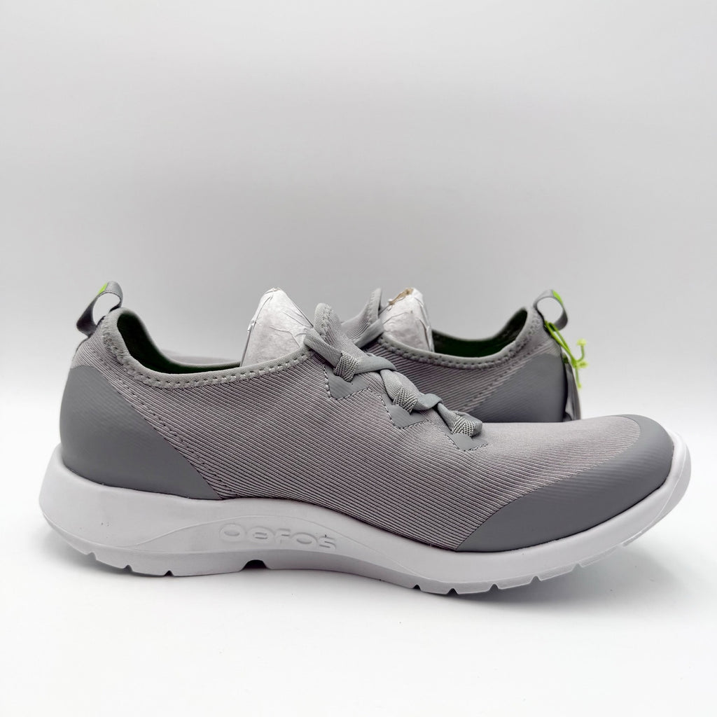 OOFOS Womens OOmg Sport LS Sneakers Size 10 EU 41 Grey White NIB
