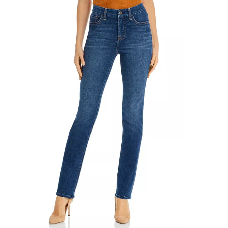 JEN7 Women's High Rise Slim Straight Jeans Size 6 Classic Medium Blue NWT