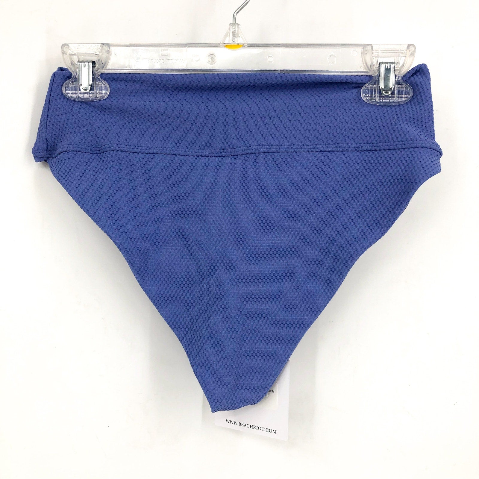 BEACH RIOT Women's Highway Bikini Bottom Medium Purple Periwinkle Waffle NWT