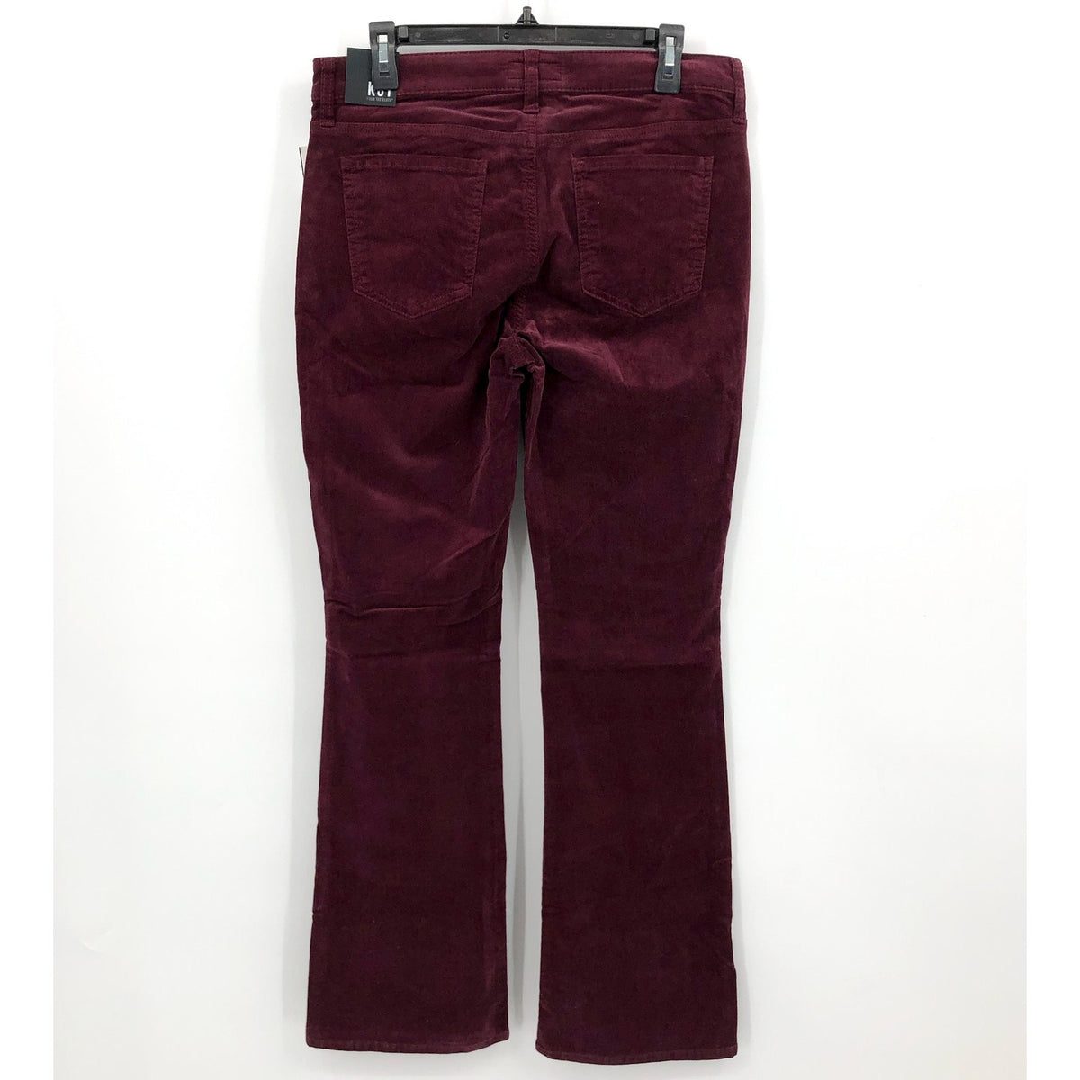 KUT FROM THE KLOTH Women's Karen Baby Boot Jeans Size 10 Red Wine Corduroy NWT