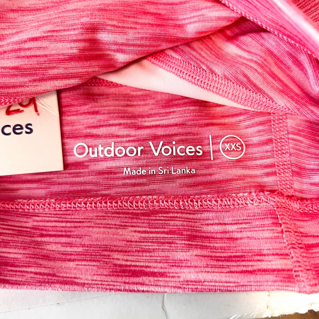 OUTDOOR VOICES Women's FreeForm Crop Top XXS Wild Pink Racerback NWT