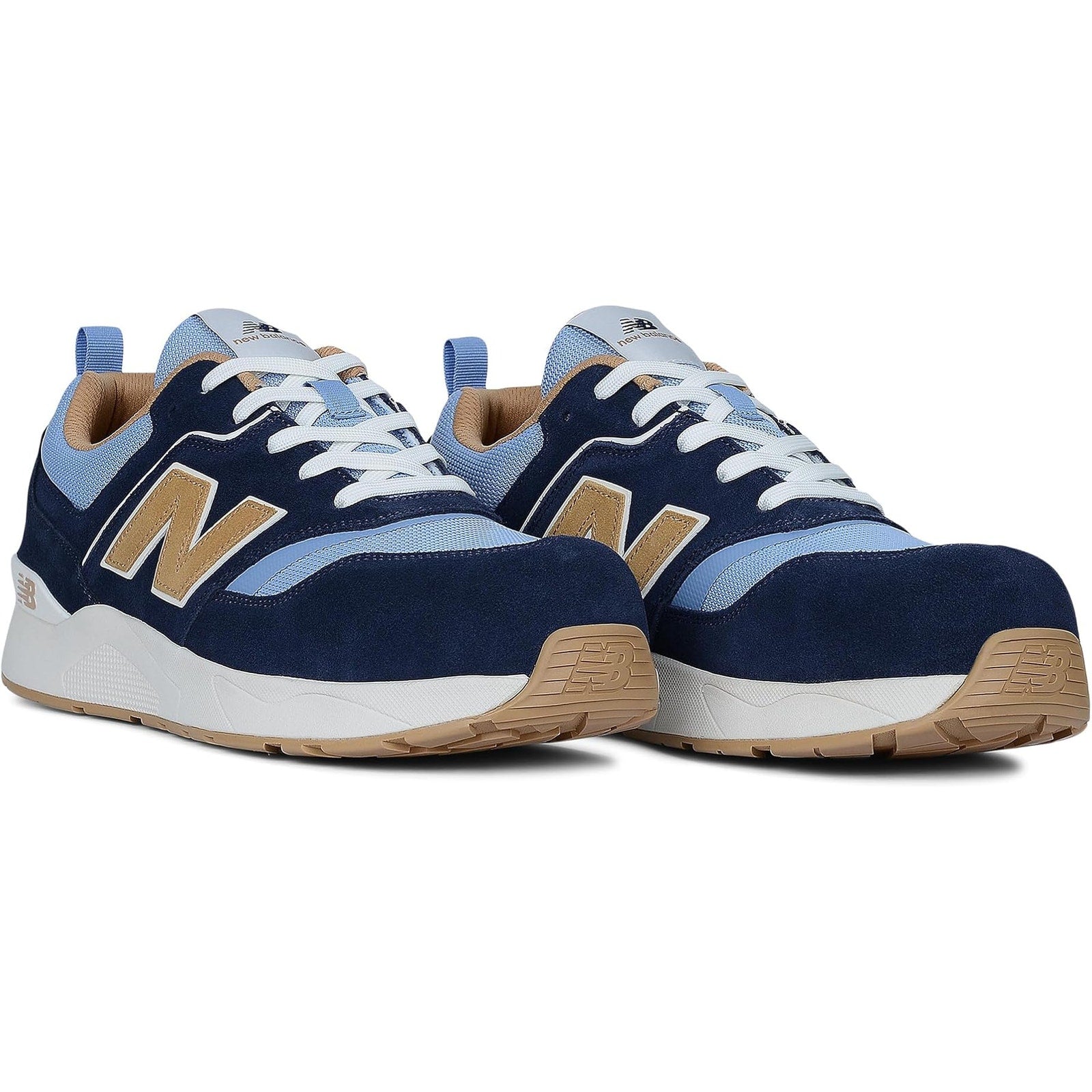 New Balance Mens Work Safety Elite Lite Shoe US 7.5 Light Blue Navy Comp Toe NIB