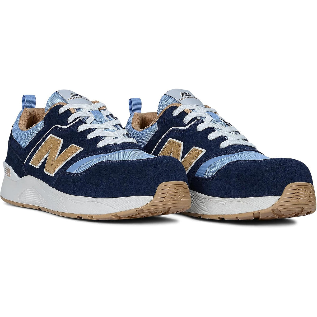 New Balance Mens Work Safety Elite Lite Shoe US 7.5 Light Blue Navy Comp Toe NIB
