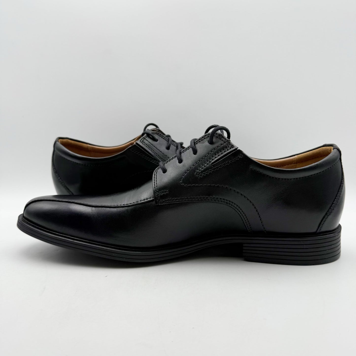 Clarks Mens Whiddon Pace Oxford Shoes US 11 M EU 44.5 Black Leather NIB