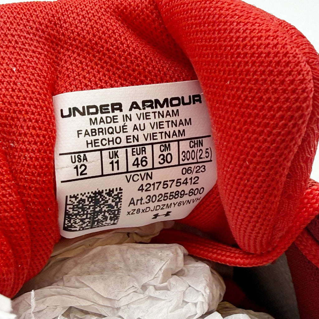 Under Armour Mens Leadoff Low Rm Baseball Cleats US 12 EU 46 Red White NIB