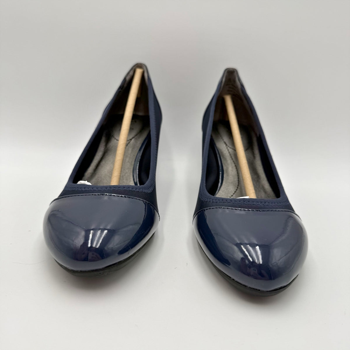 LifeStride Womens Juliana Wedge Pumps Size 8 Narrow EU 38.5 Navy Blue NIB