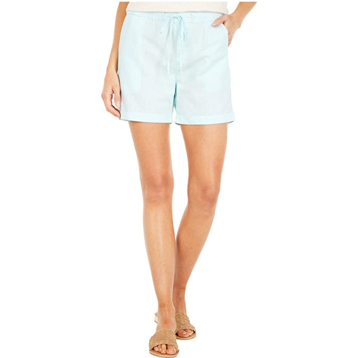 XCVI WEARABLES Womens Quincy Shorts Small Mint Green Cotton Linen Drawstring NWT