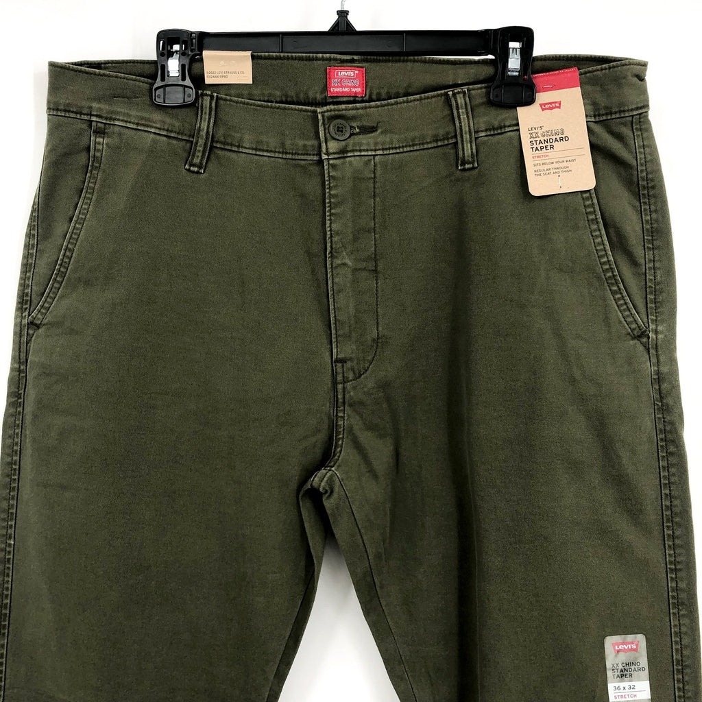 LEVI'S Men's XX Chino Standard Taper Pants 36x32 Olive Green NWT 85226-0146