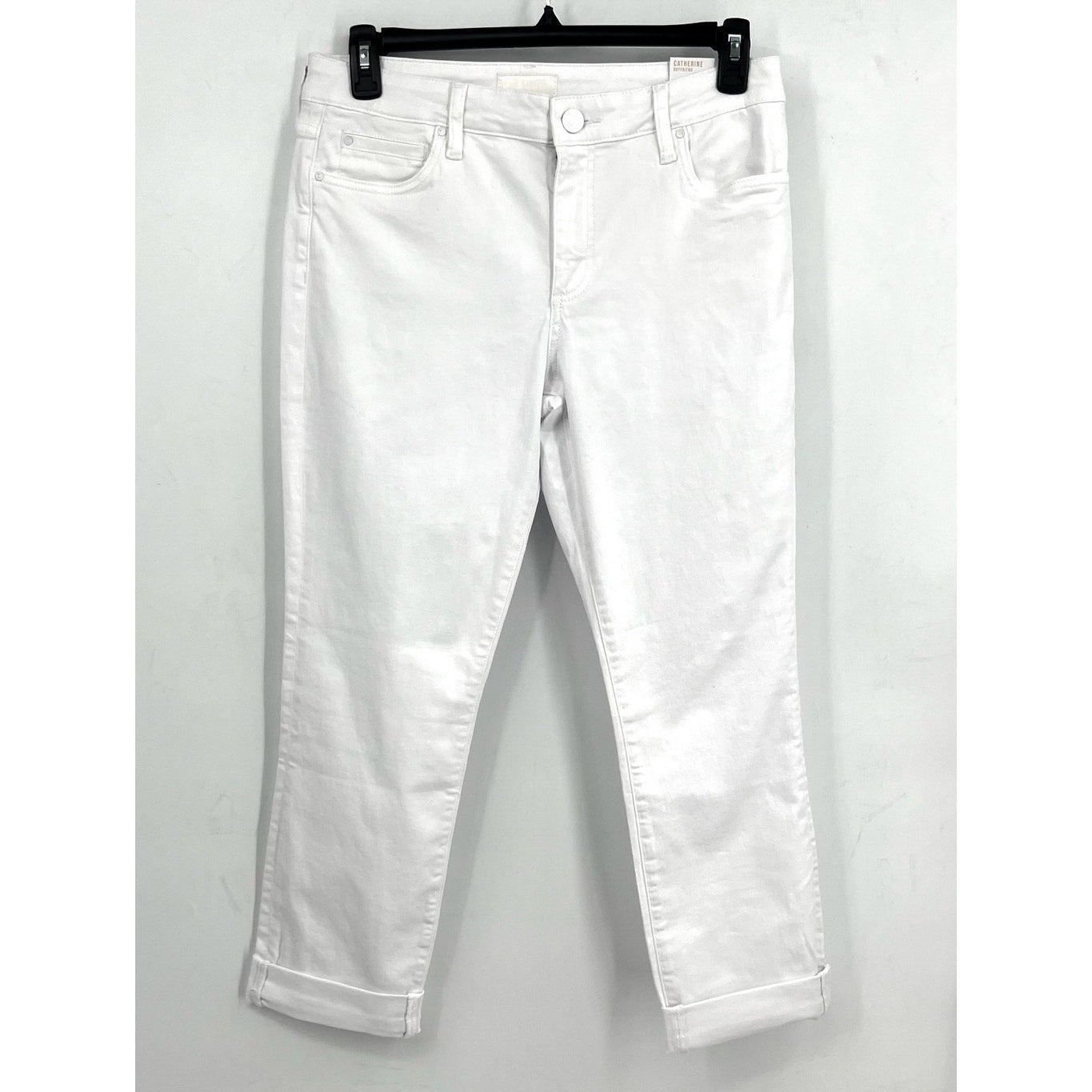KUT FROM THE KLOTH Womens Catherine Boyfriend Jeans Size 10 Optic White NWT