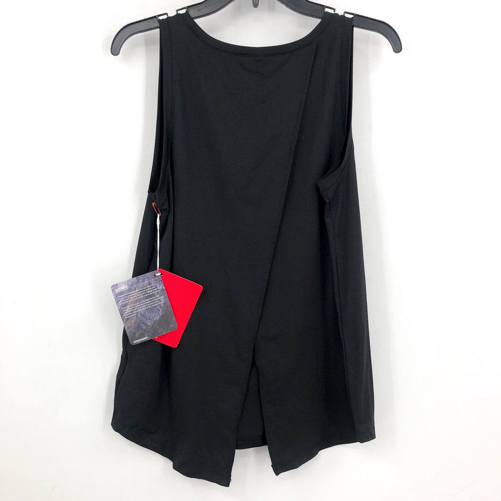 HELLY HANSEN Women's Tech Split Back Tank Top Medium Black Sleeveless NWT