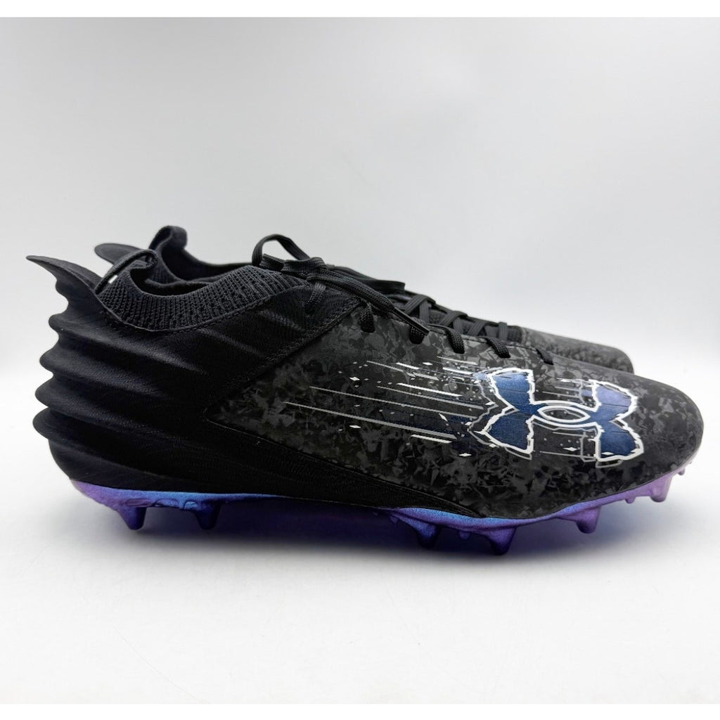 Under Armour Mens Blur Smoke Suede 2.0 MC Molded Football Cleat US 13 Black NWOB
