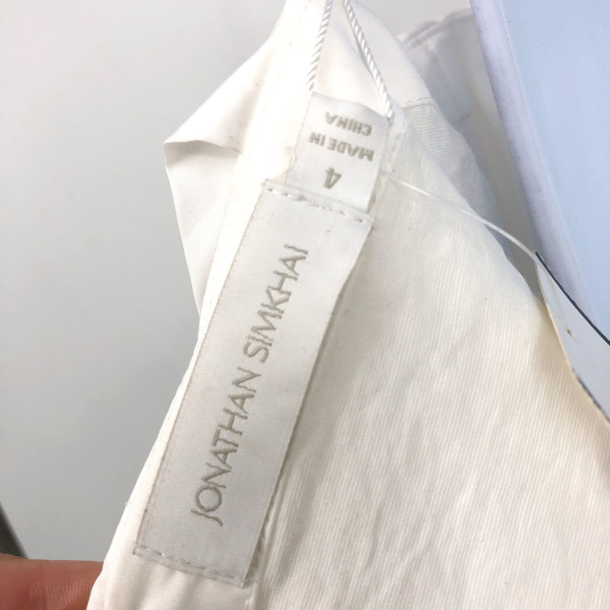 JONATHAN SIMKHAI Kendall Mini Dress Size 4 Cotton-Poplin White Sleeveless NWT