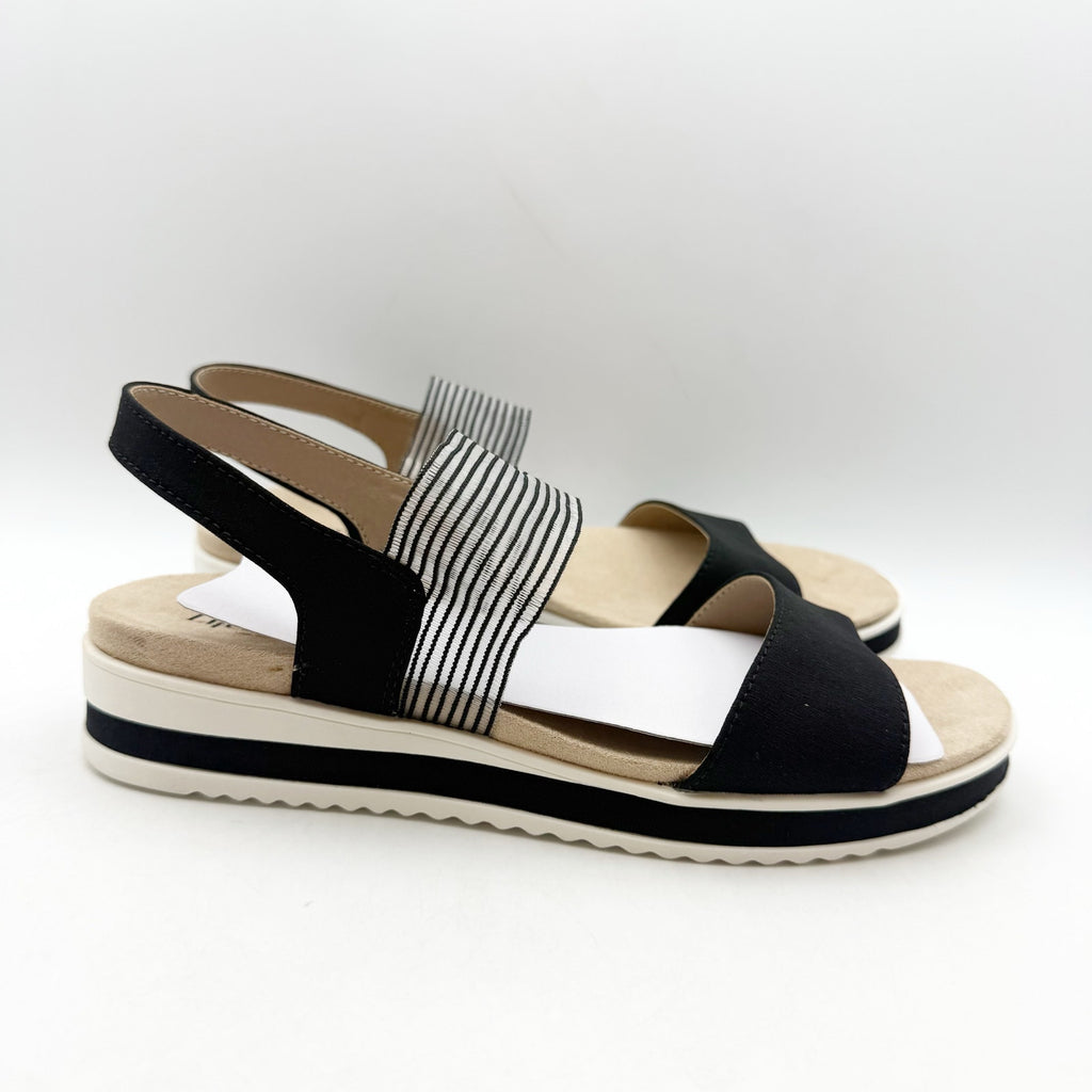 LifeStride Womens Zing Platform Sandals US 7.5 M EU 38 Black NIB