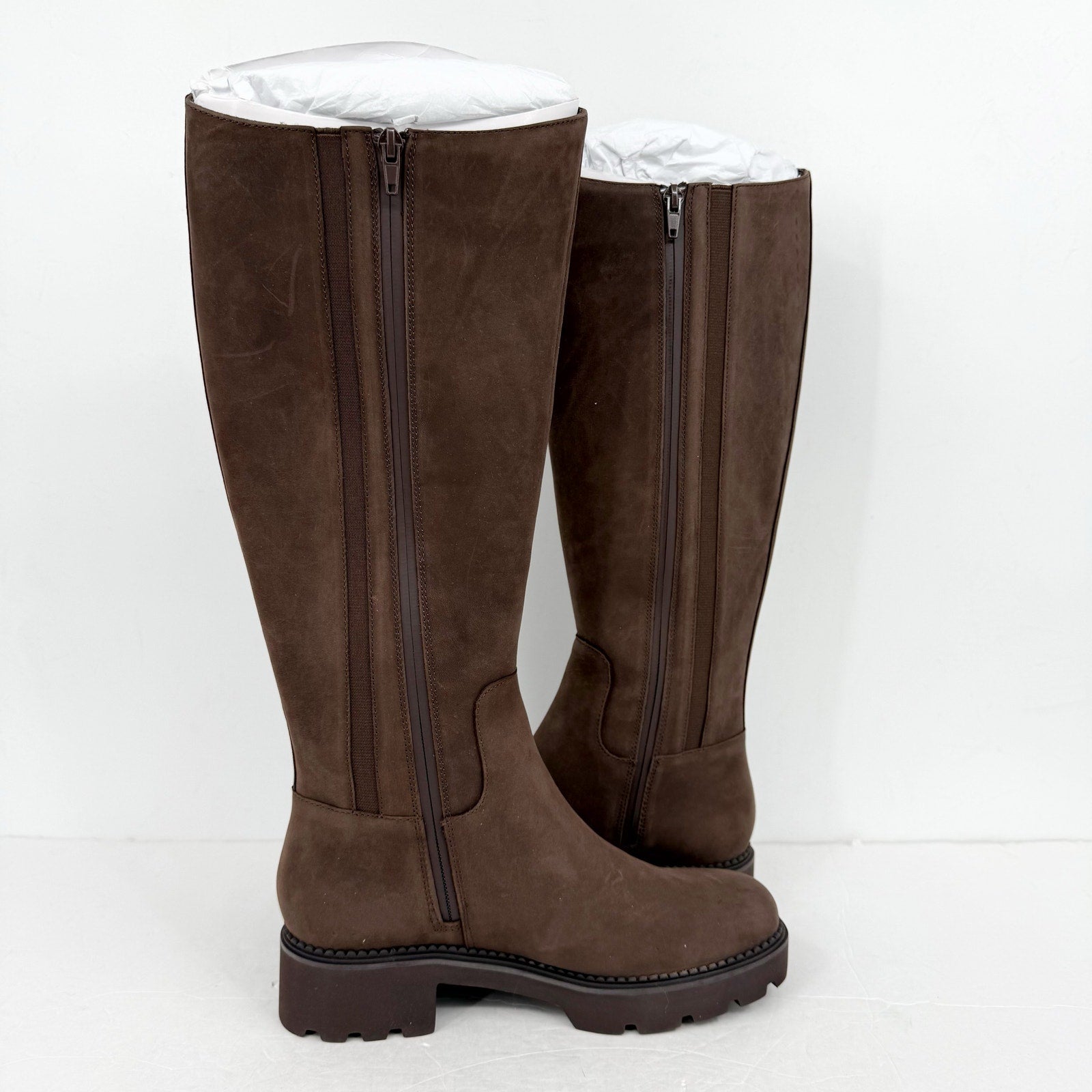 VIONIC Womens Fallbrook Knee High Boots Size 7.5 EU 38 Brown Leather NWOB