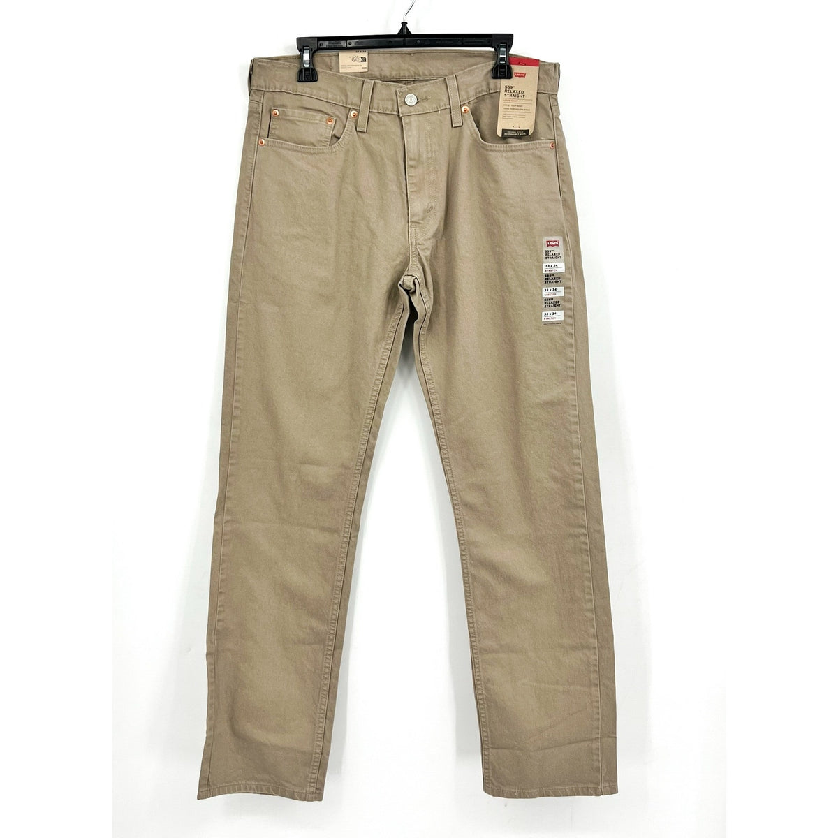 Levi's Mens 559 Relaxed Fit Straight Jeans 33x34 Taupe Brown 00559-0625 NWT