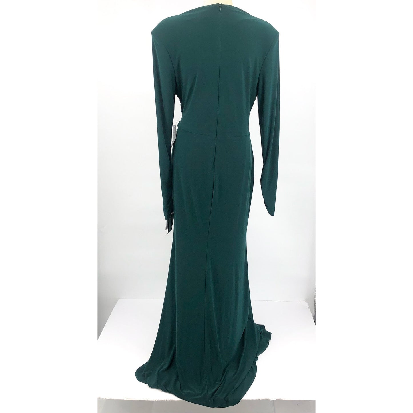 BETSY & ADAM Jeanette Long Sleeve Stretch Knit Dress Size 16 Forest Green NWT