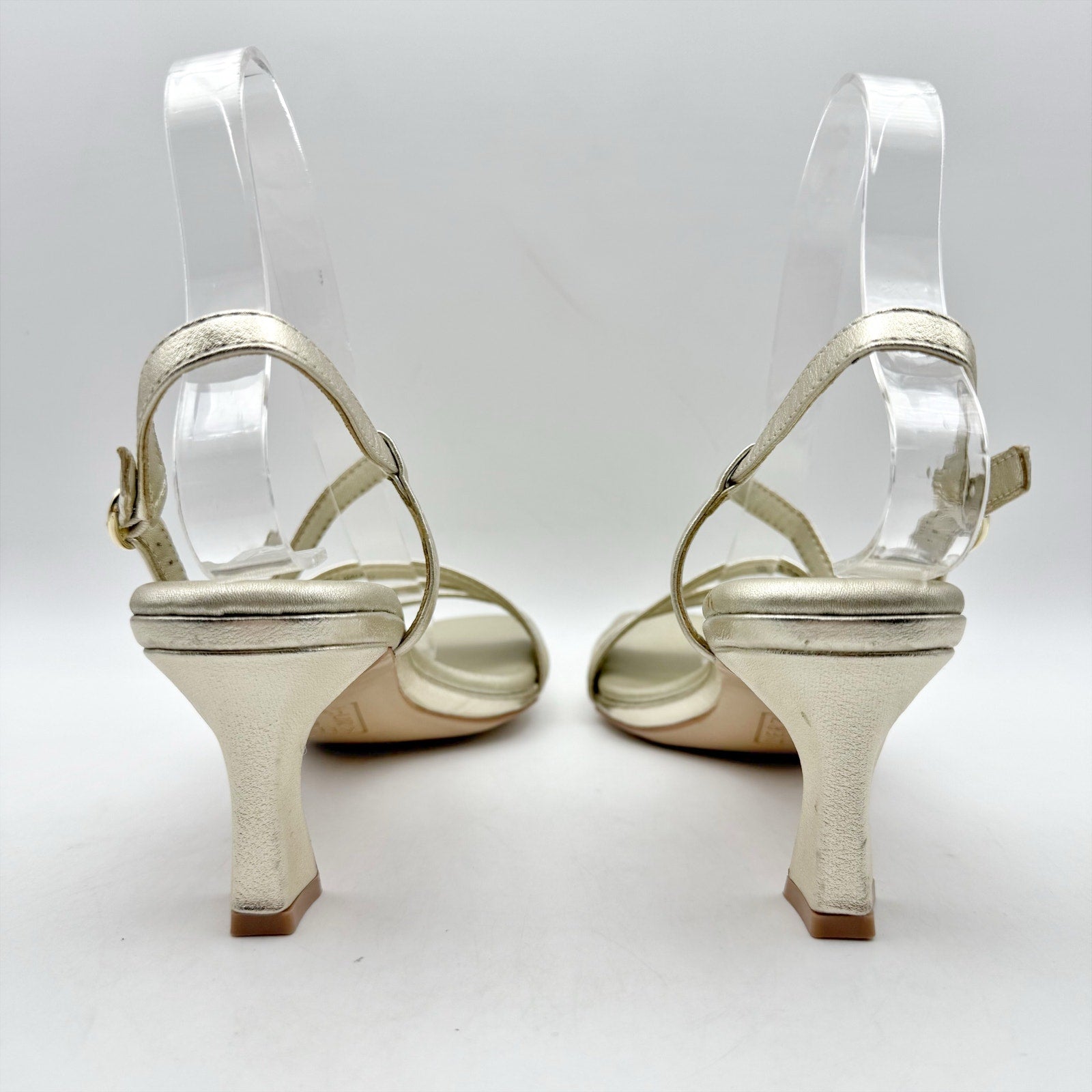 Naturalizer Womens Galaxy Heeled Sandals US 6 M EU 36 Gold Champagne NIB