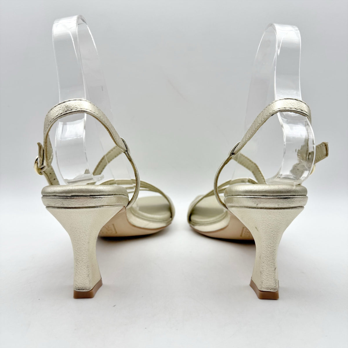 Naturalizer Womens Galaxy Heeled Sandals Size 6 M EU 36 Gold Champagne NIB
