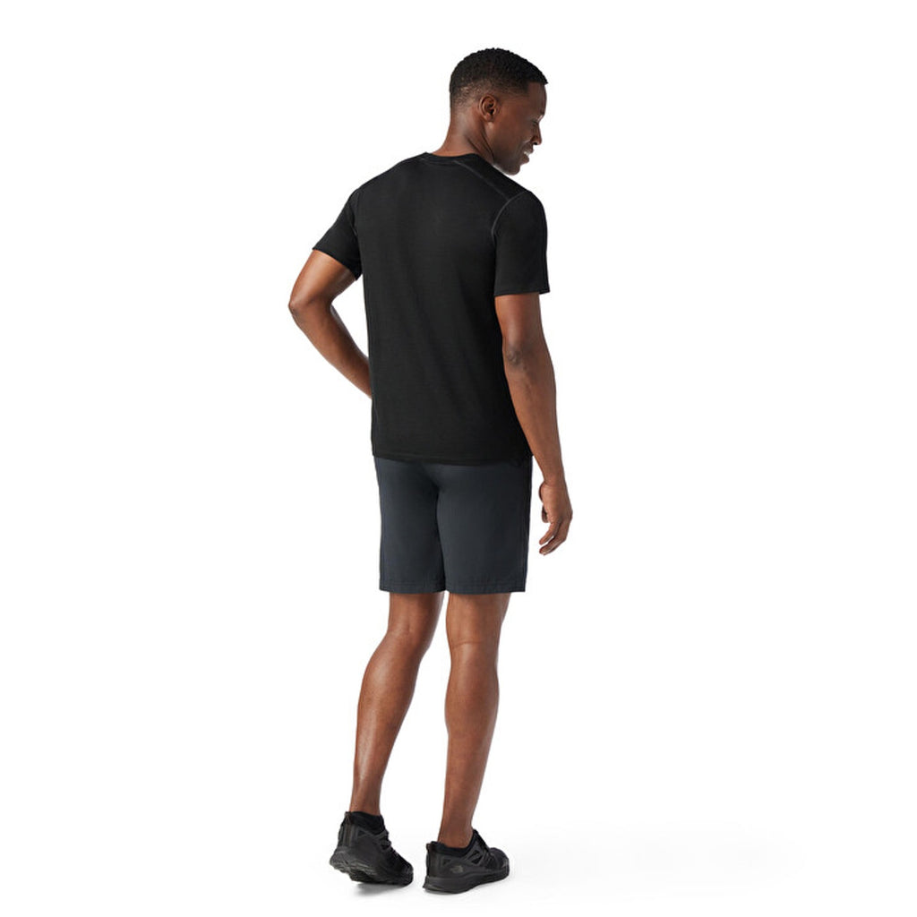 SMARTWOOL Mens Merino Short Sleeve Tee Large Black Crewneck Stretch NWT