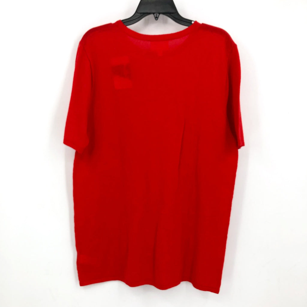 ACTIVE CASHMERE Men's Short Sleeve Fine Cashmere T-Shirt Medium Red NWT