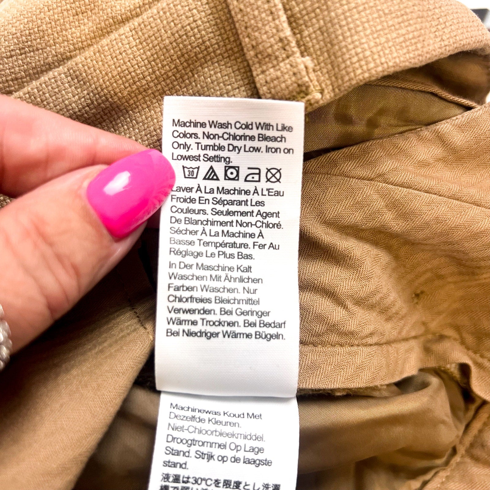 J.CREW Mens Kenmare Relaxed-fit Suit Pants 33x32 Tan Basketweave BM235 NWT