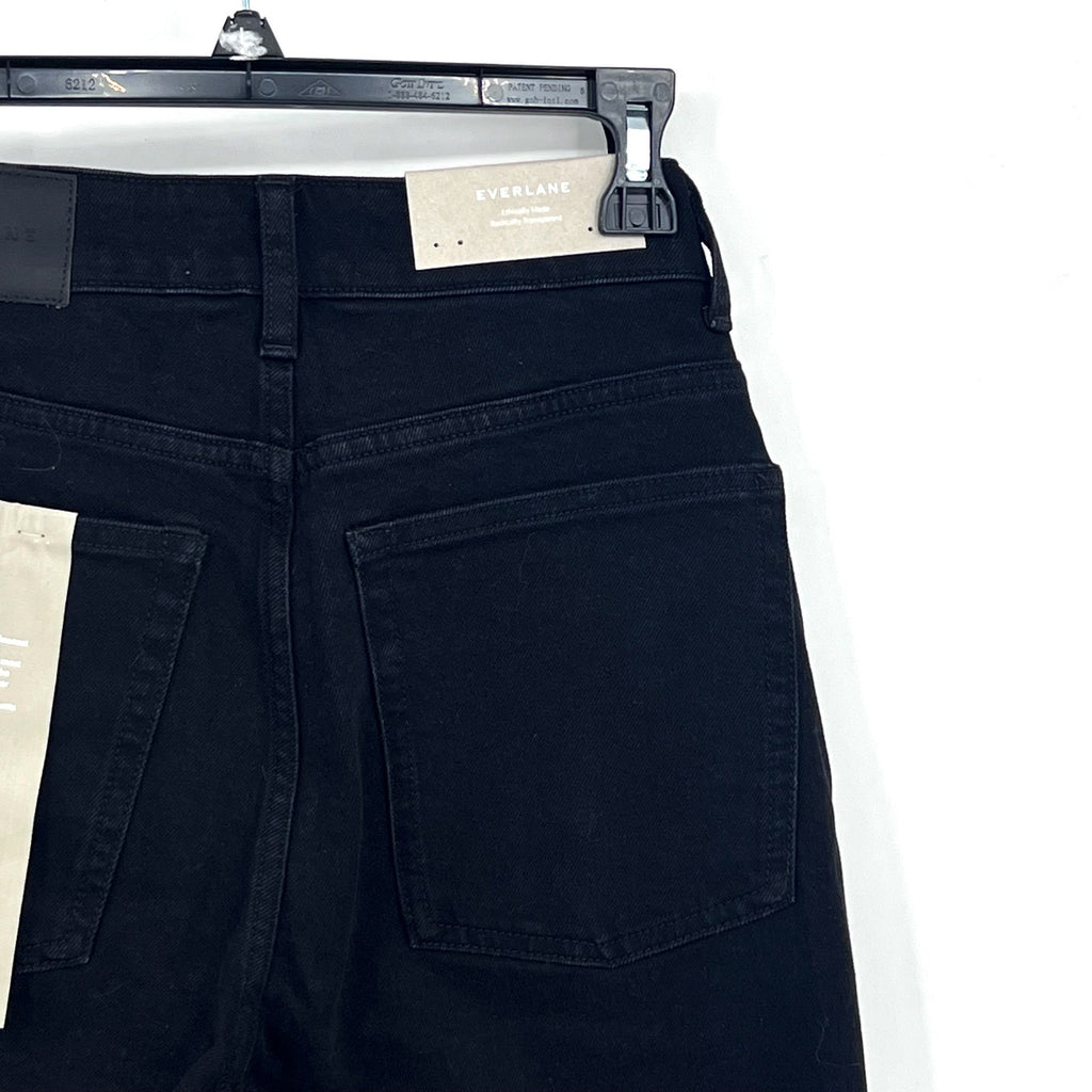 EVERLANE Women's The Curvy Way High Jeans 26x27 US 2 Black Organic Cotton NWT