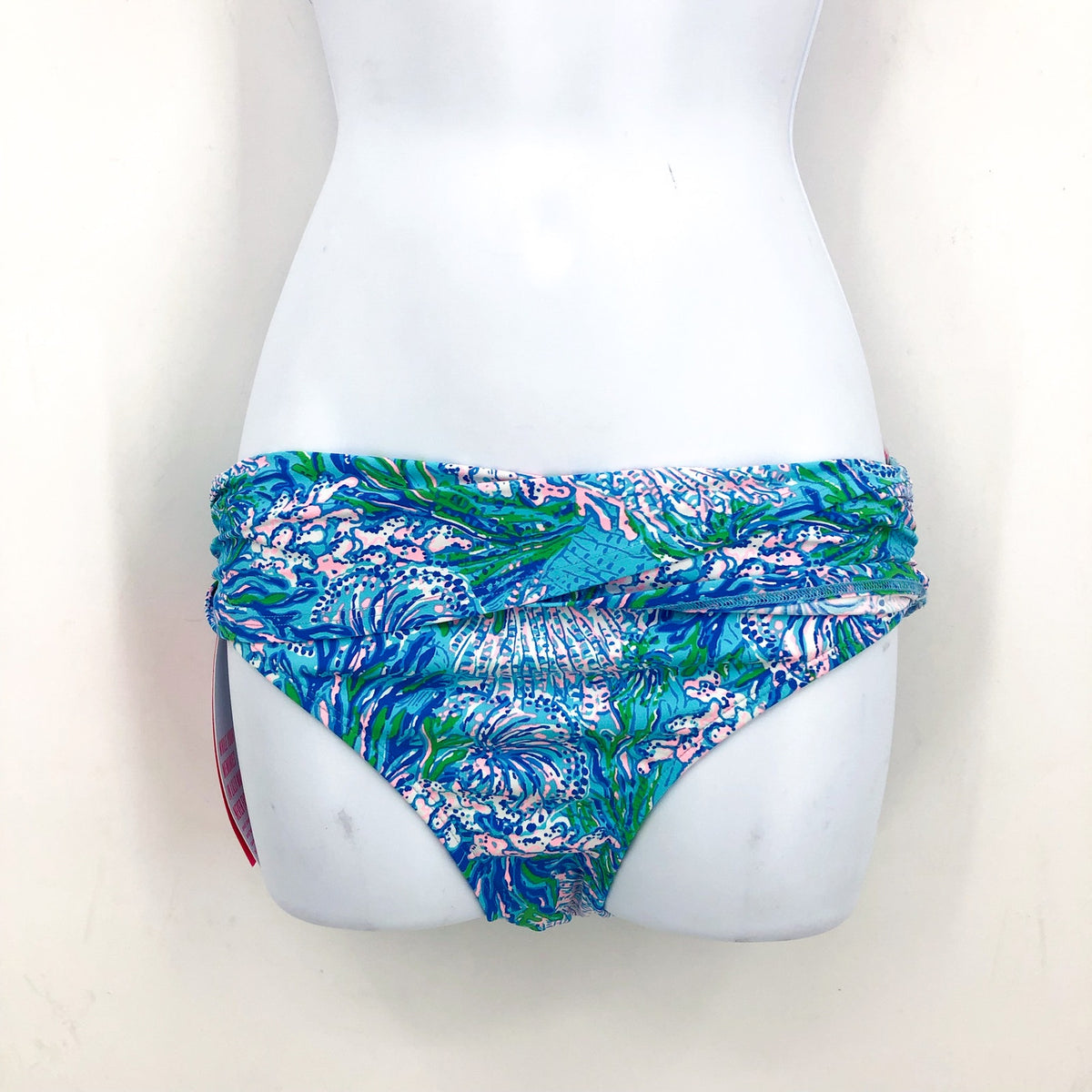 LILLY PULITZER Lagoon Twisted Hipster Bikini Bottom US 4 Blue Las Olas Aqua NWT