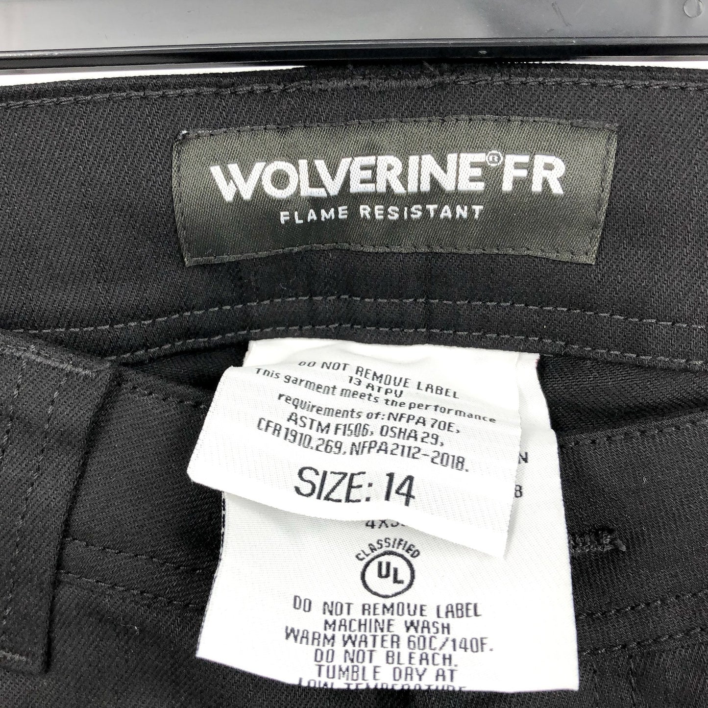 WOLVERINE Women's FR Flame Resistant Jeans Size 14 Black Stretch Mid Rise NWT