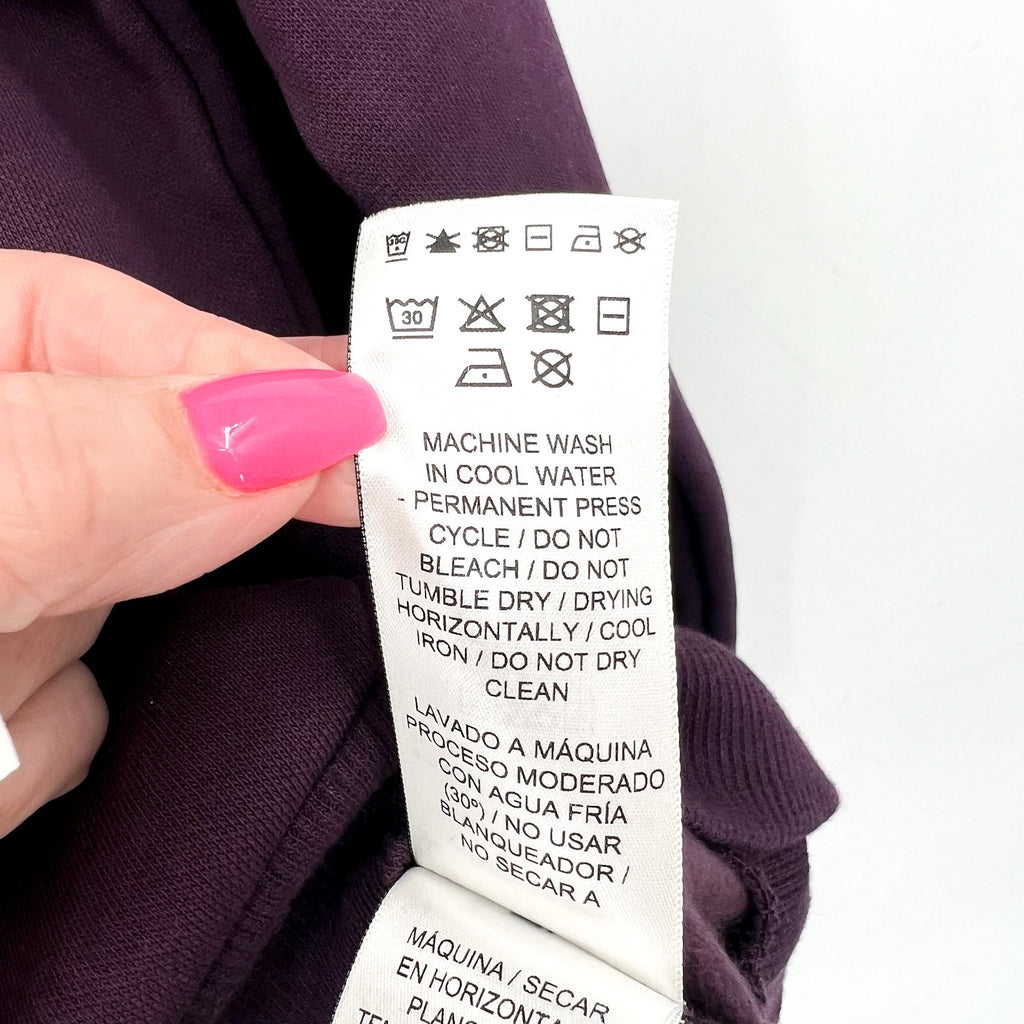 PUMA Womens Essentials Big Logo Hoodie Large Purple Sweatshirt Midnight Plum NWT