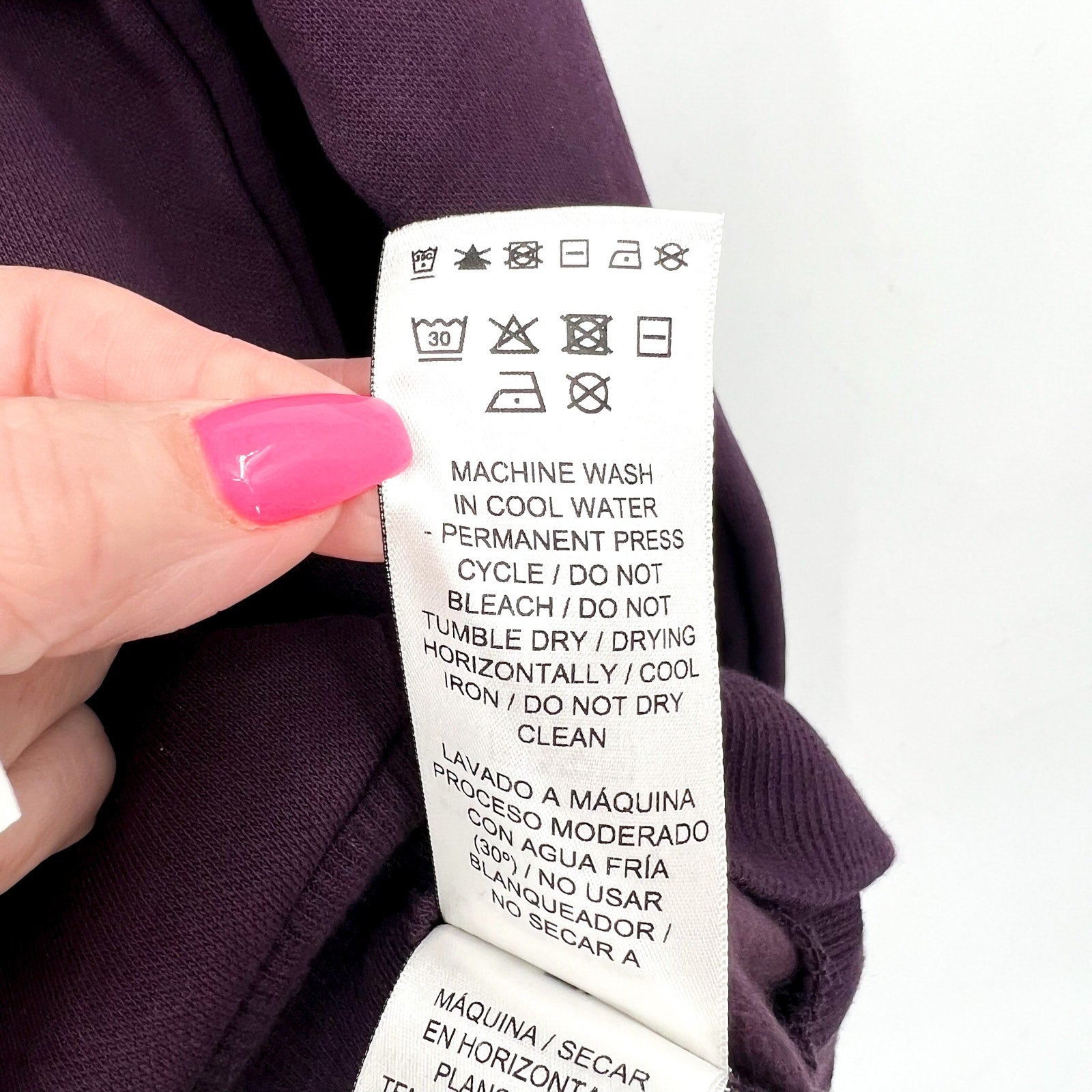 PUMA Womens Essentials Big Logo Hoodie Large Purple Sweatshirt Midnight Plum NWT