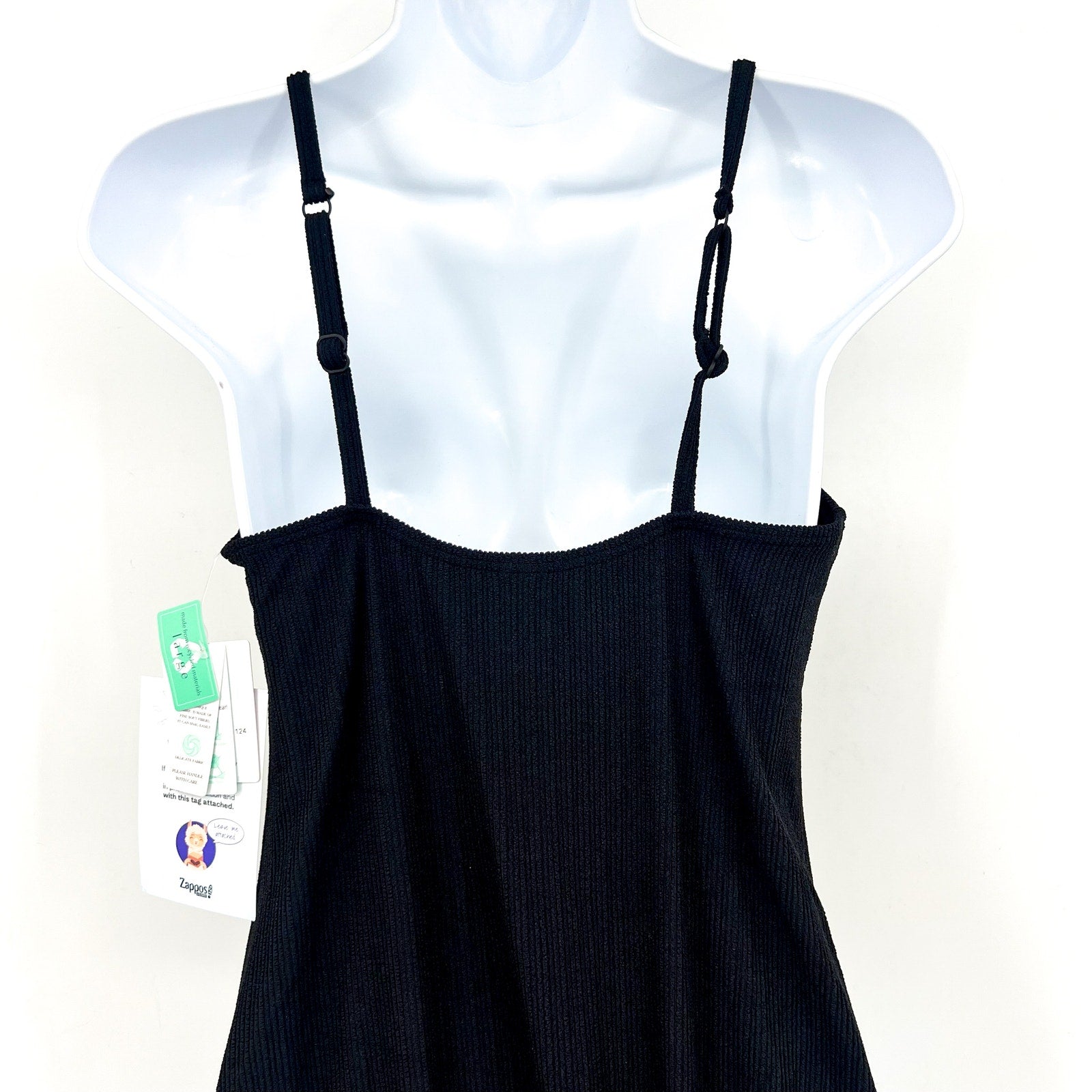 Pacifica x SUNSETS Women's Ariel One Piece Swimsuit Large Black Rib NWT