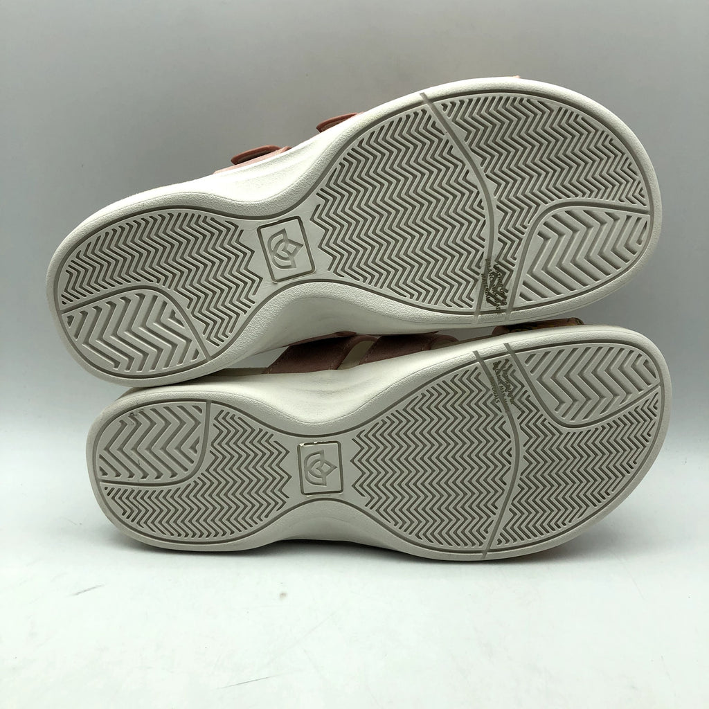 Spenco Womens Orchid Saddle Sandals Size 7.5 Pink Tan 3 Strap Slides NIB
